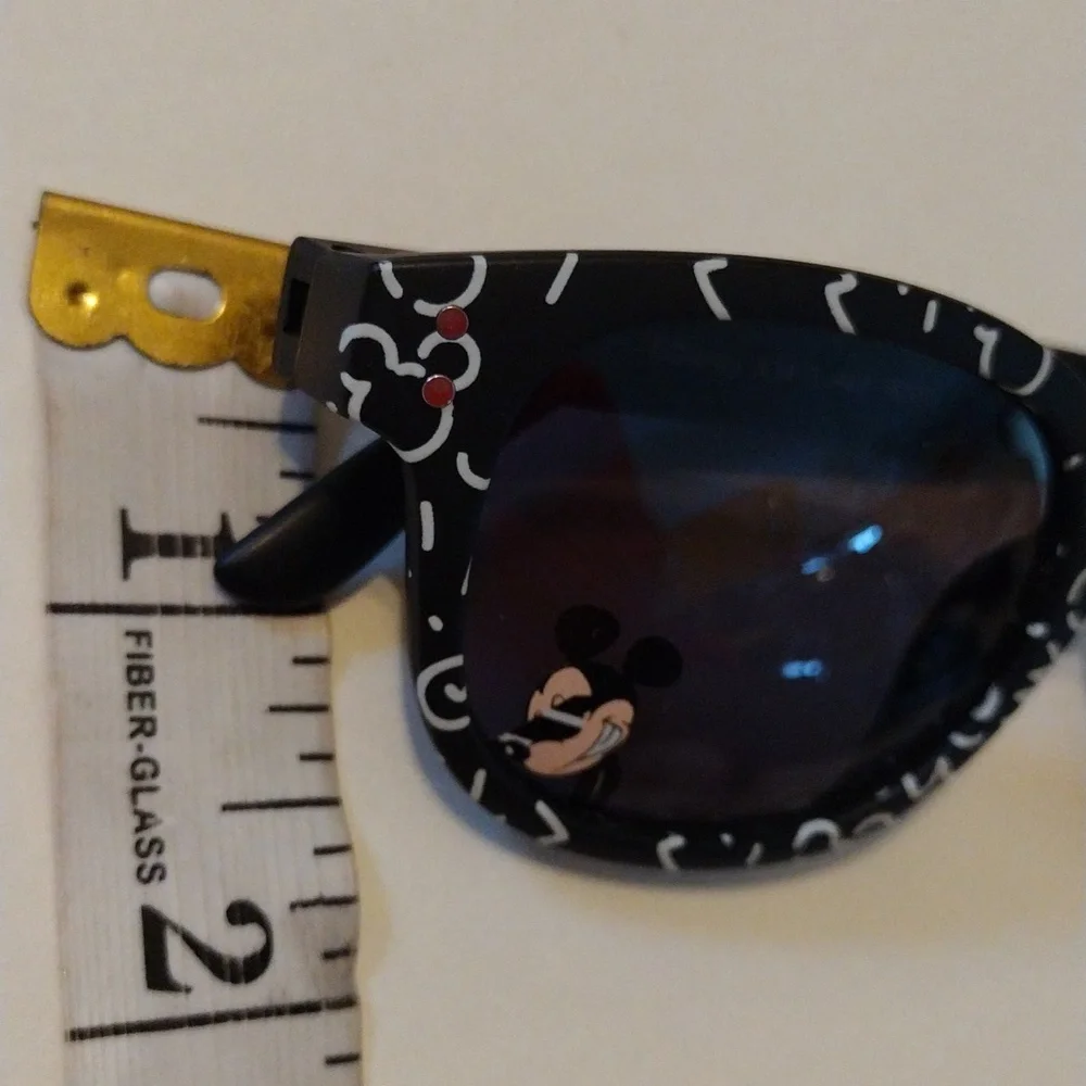 Disney Black Kids Sunglasses with White Doodle Print